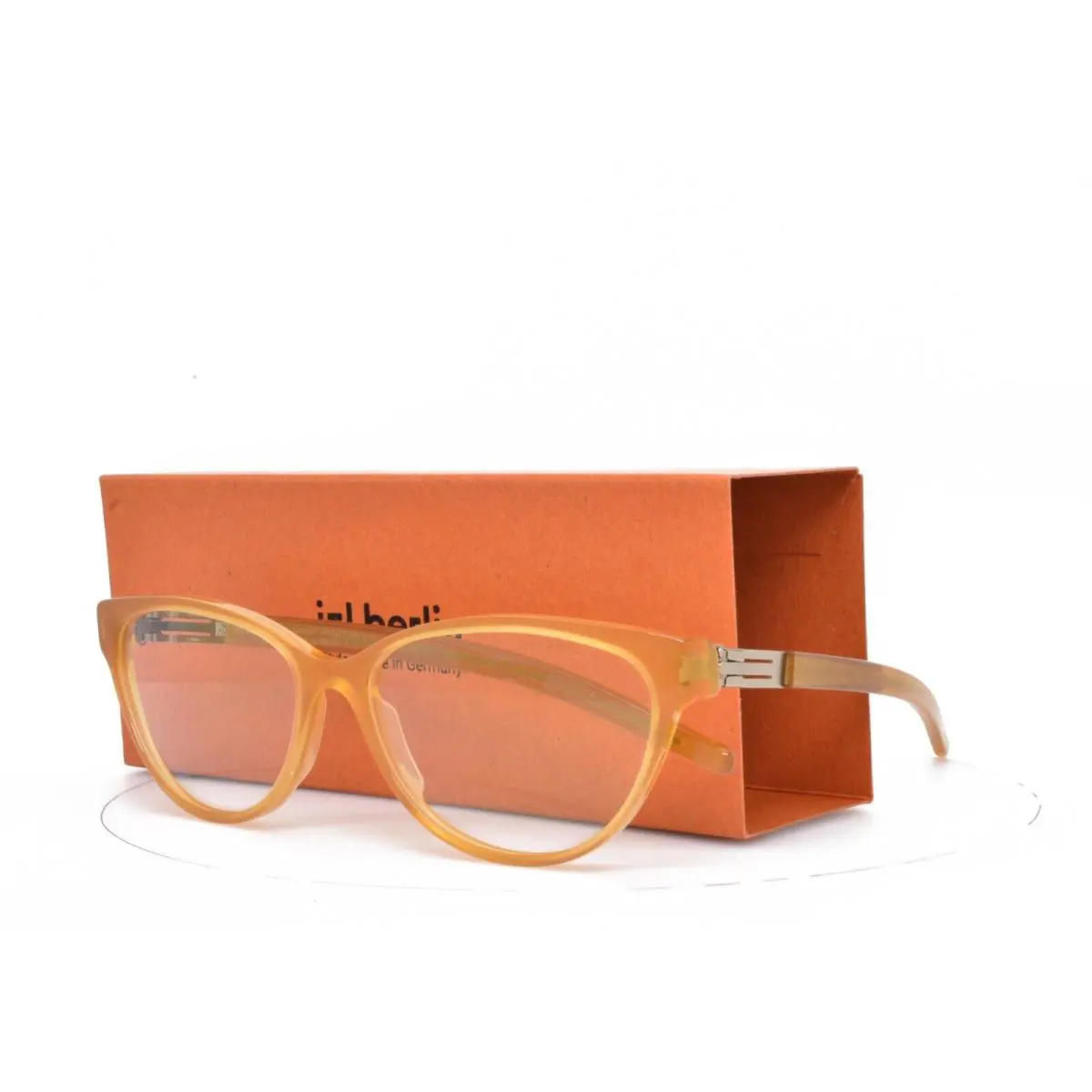 iC Berlin Eyeglasses Anne K. Camel Brown Cat Eye Frame 53-16-145