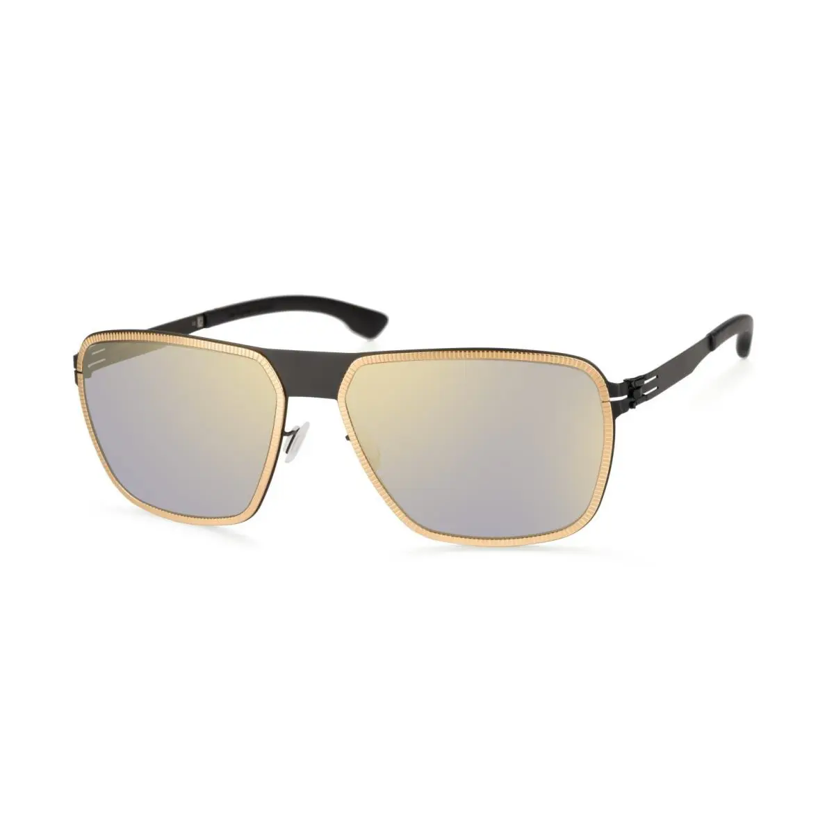 ic Berlin Molybdenum Black-rosé-gold Pilot Grey Sunglasses Men 60-16