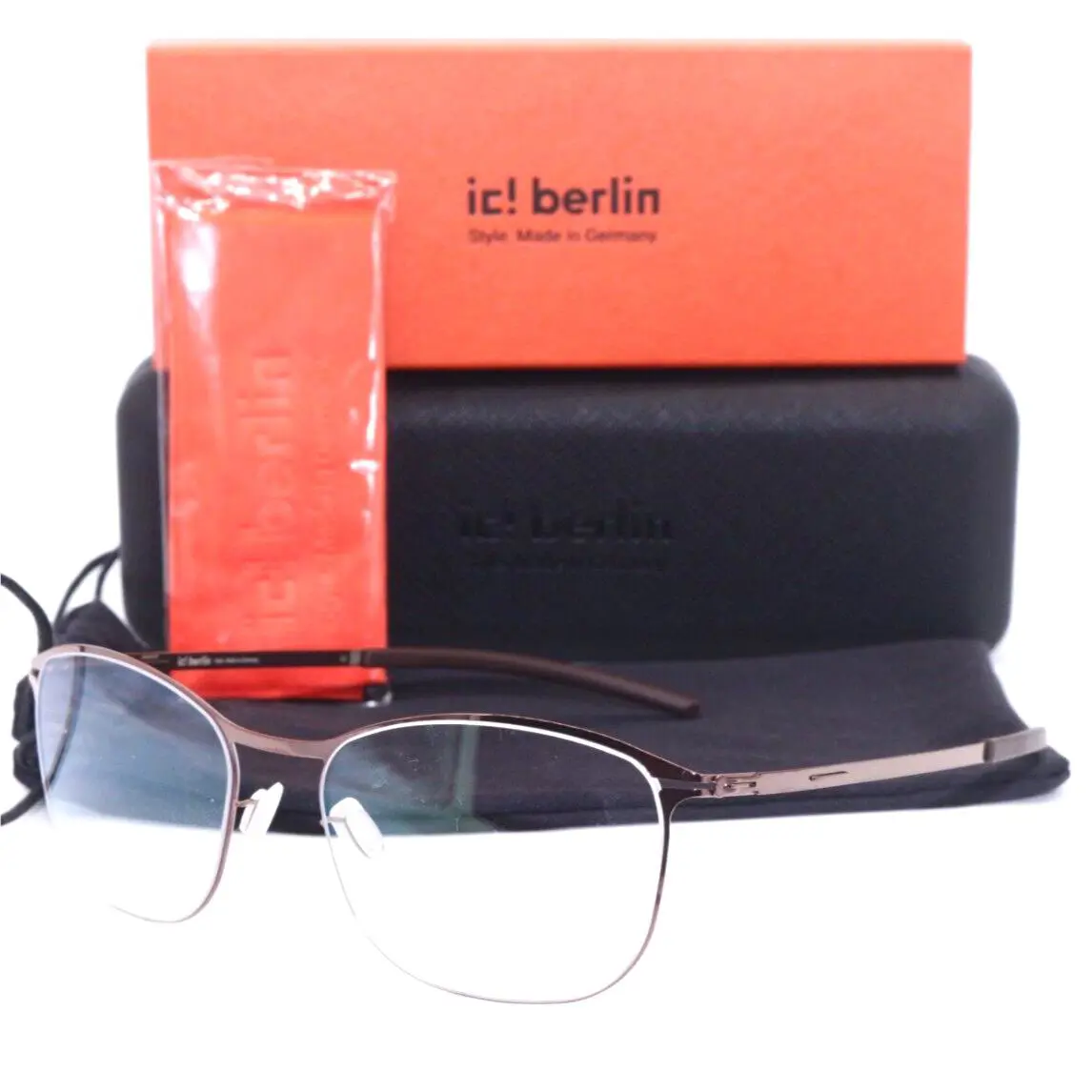 IC Berlin Sahel Shiny Copper Brown Designer Eyeglasses 52-17 by ic! berlin