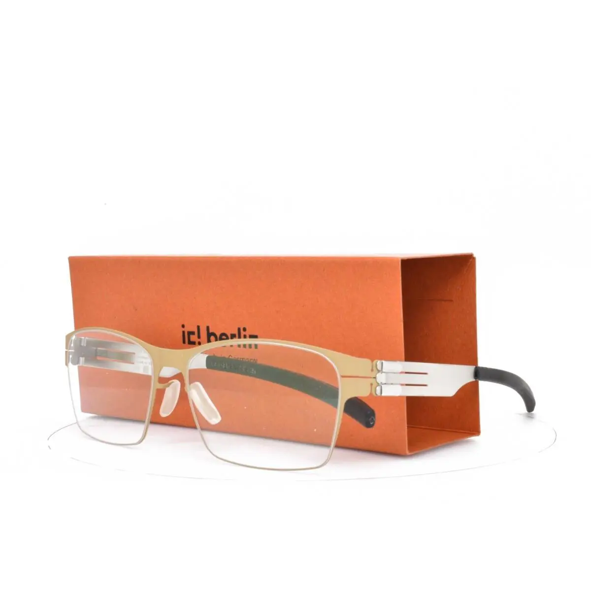 iC Berlin Eyeglasses Luke J.y. Sand Beige Brown Silver 54-17-145 by ic! berlin
