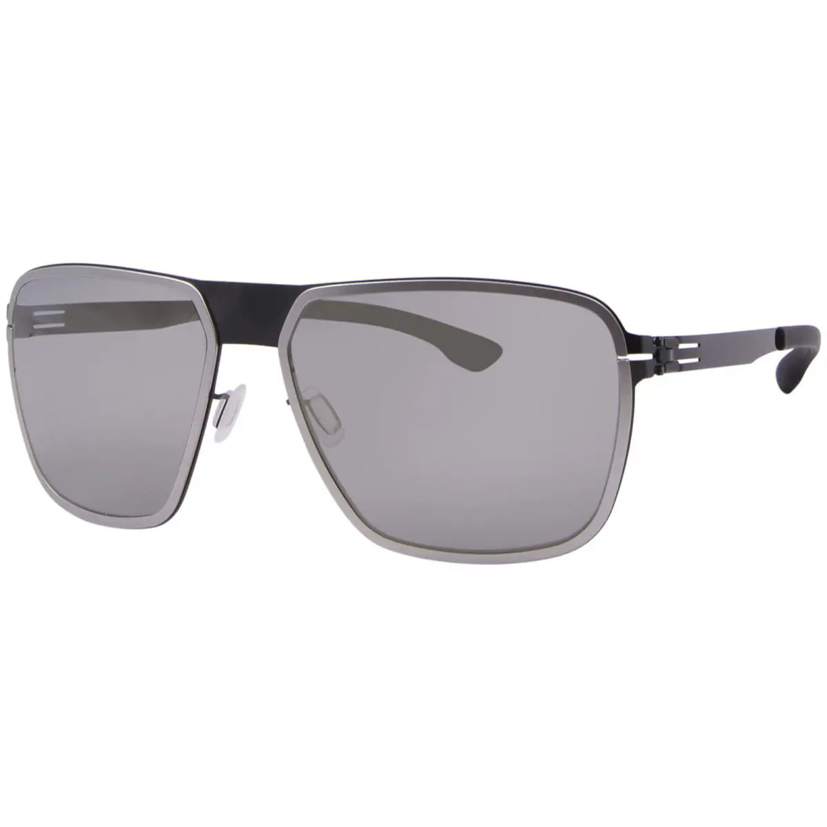 Ic Berlin Molybdenum Sunglasses Men`s Gunmetal/pearl/black/quicksilver 60mm - Frame: Gunmetal, Lens: Silver