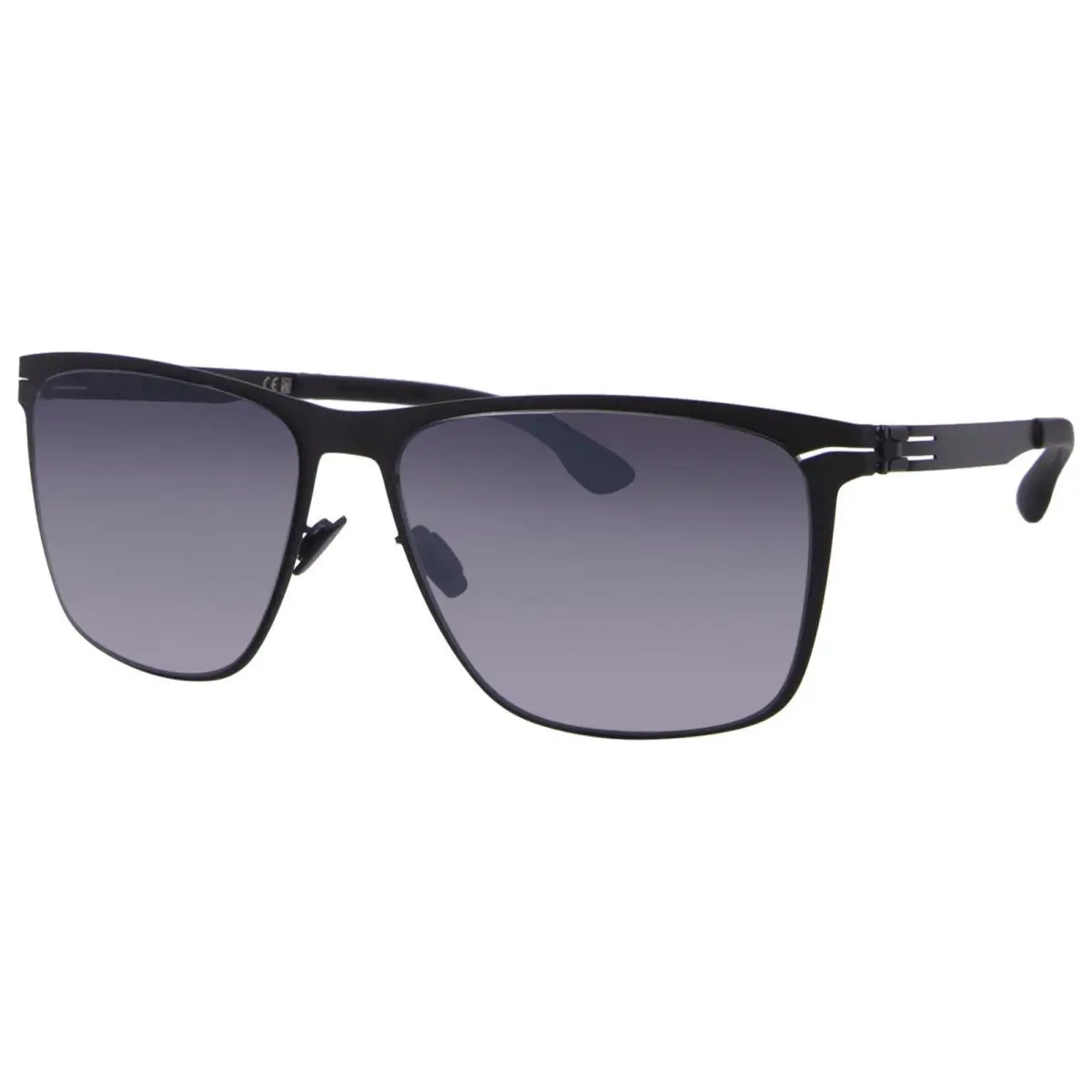 Ic Berlin Charlie Sunglasses Black/grey/black Gradient Square Shape 57mm by ic! berlin