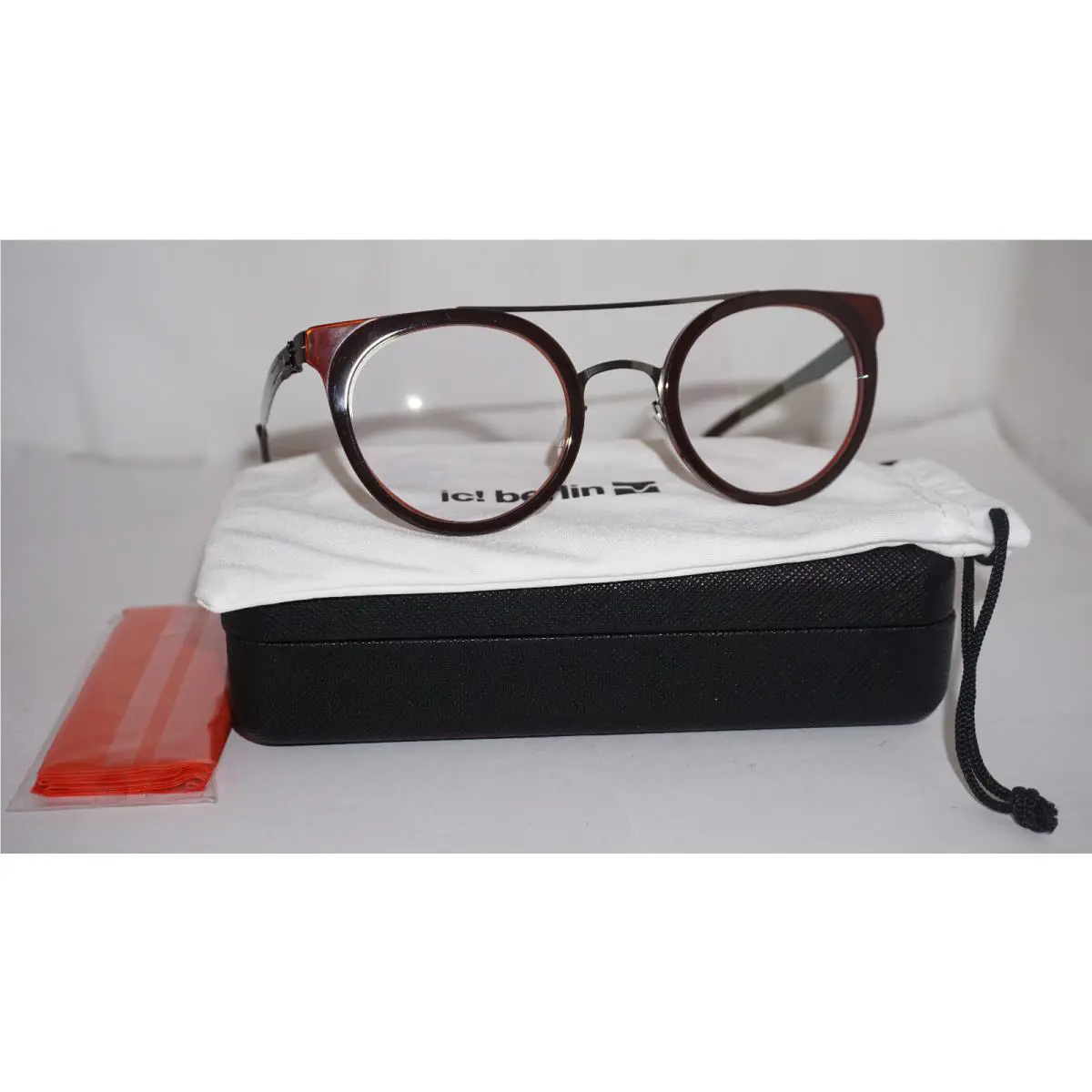 IC Berlin Eyeglasses Nadine H Gunmetal Merlot Mono 47 24 145