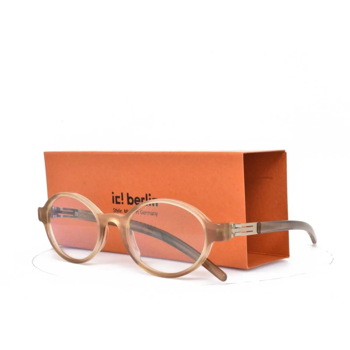 iC Berlin Eyeglasses Franziska Bronze Caramel Brown Oval Frame 48-20-145