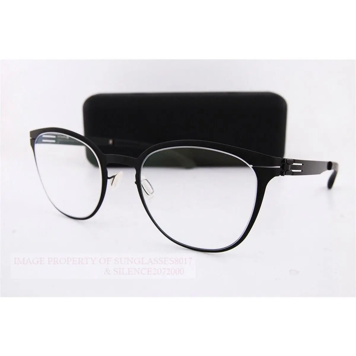 ic Berlin Eyeglass Frames Leona R. Black Made in Germany 49mm