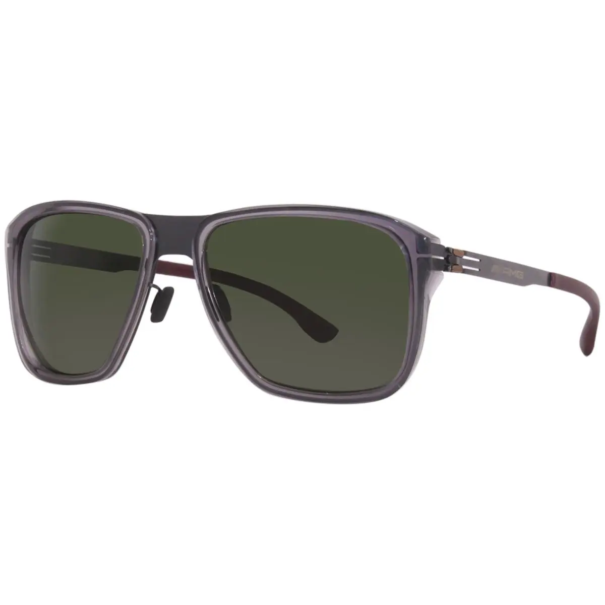 Ic Berlin AMG-07 Sunglasses Aubergine/shiny Copper/dark Red Square Shape 61mm