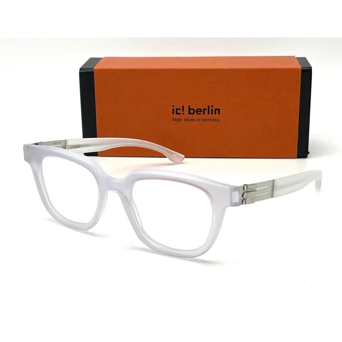 IC Berlin Gill Crystal Clear Matte Pearl / Clear 50mm Eyeglasses by ic! berlin