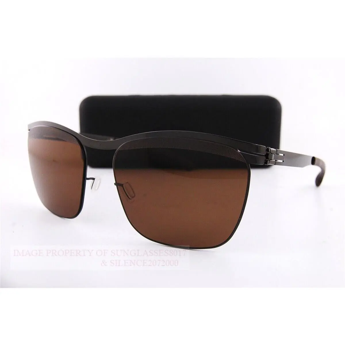 Ic Berlin Sunglasses Tegeler See Gunmetal/dark Brown Made in Germany