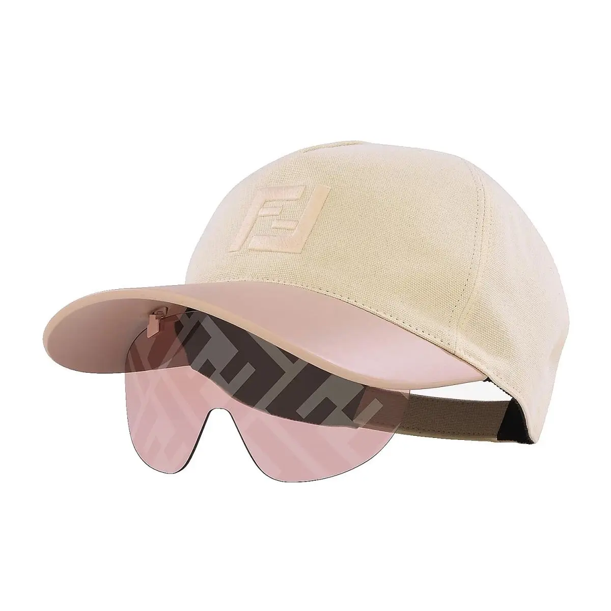 FS Eyecap 40022 Pink Baseball Cap Sunglasses Logo Print Unisex FE40022U by Fendi