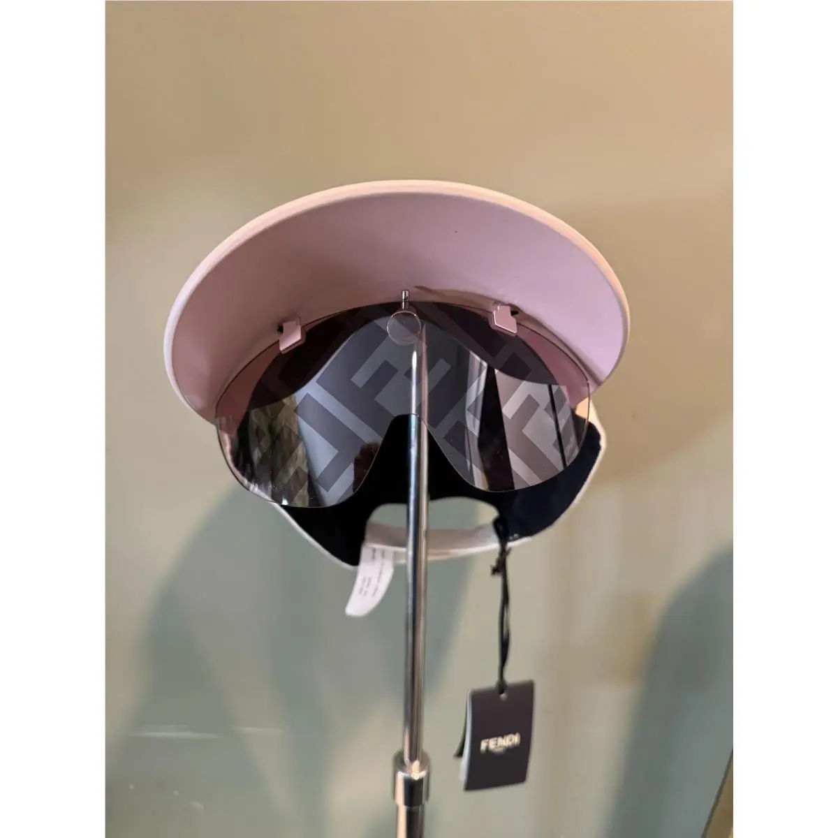 Fendi FS Eyecap 40022 Pink Baseball Cap Sunglasses Logo Print Unisex FE40022U