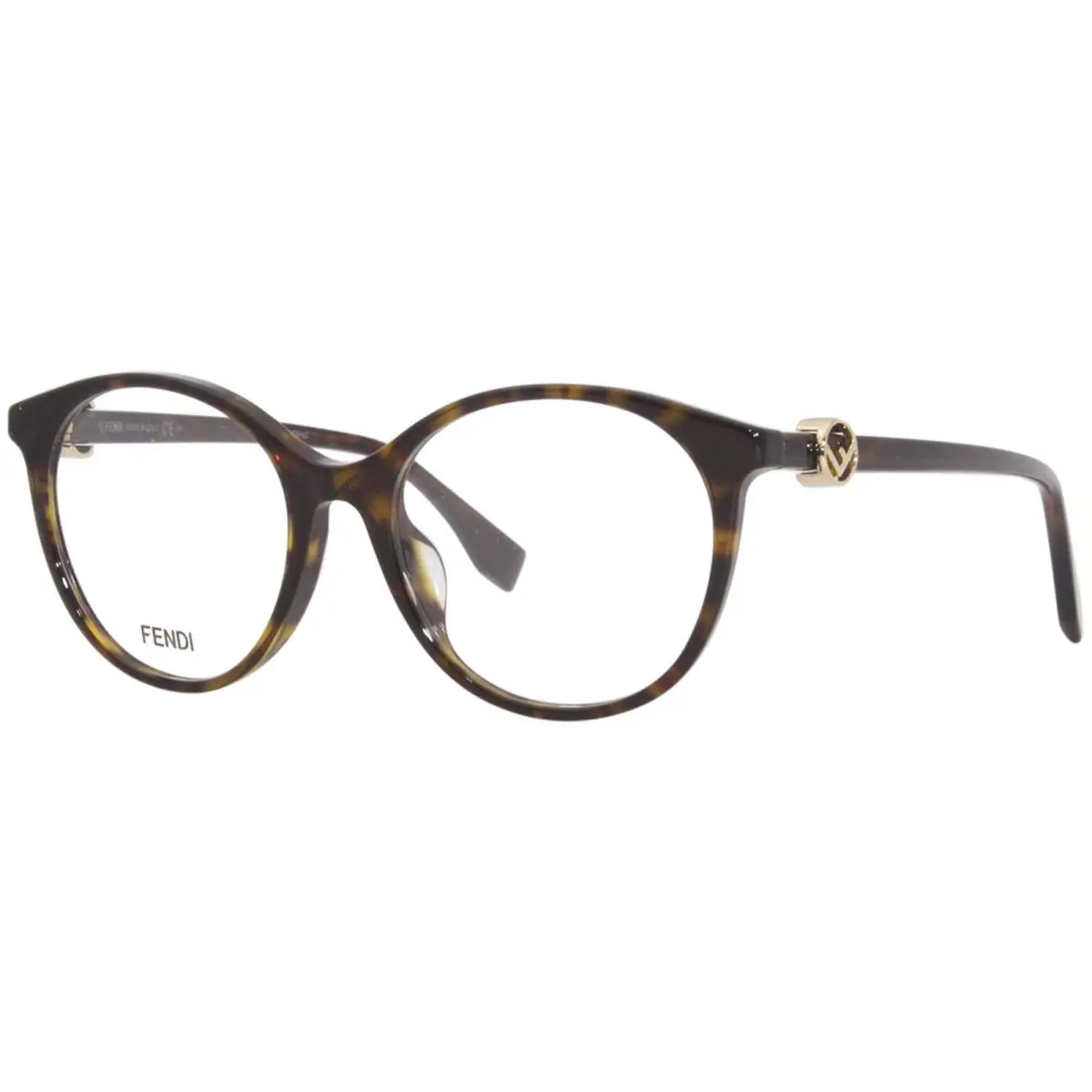 FF0336/F 086 Eyeglasses Women`s Dark Havana Full Rim Round Shape 51mm by Fendi