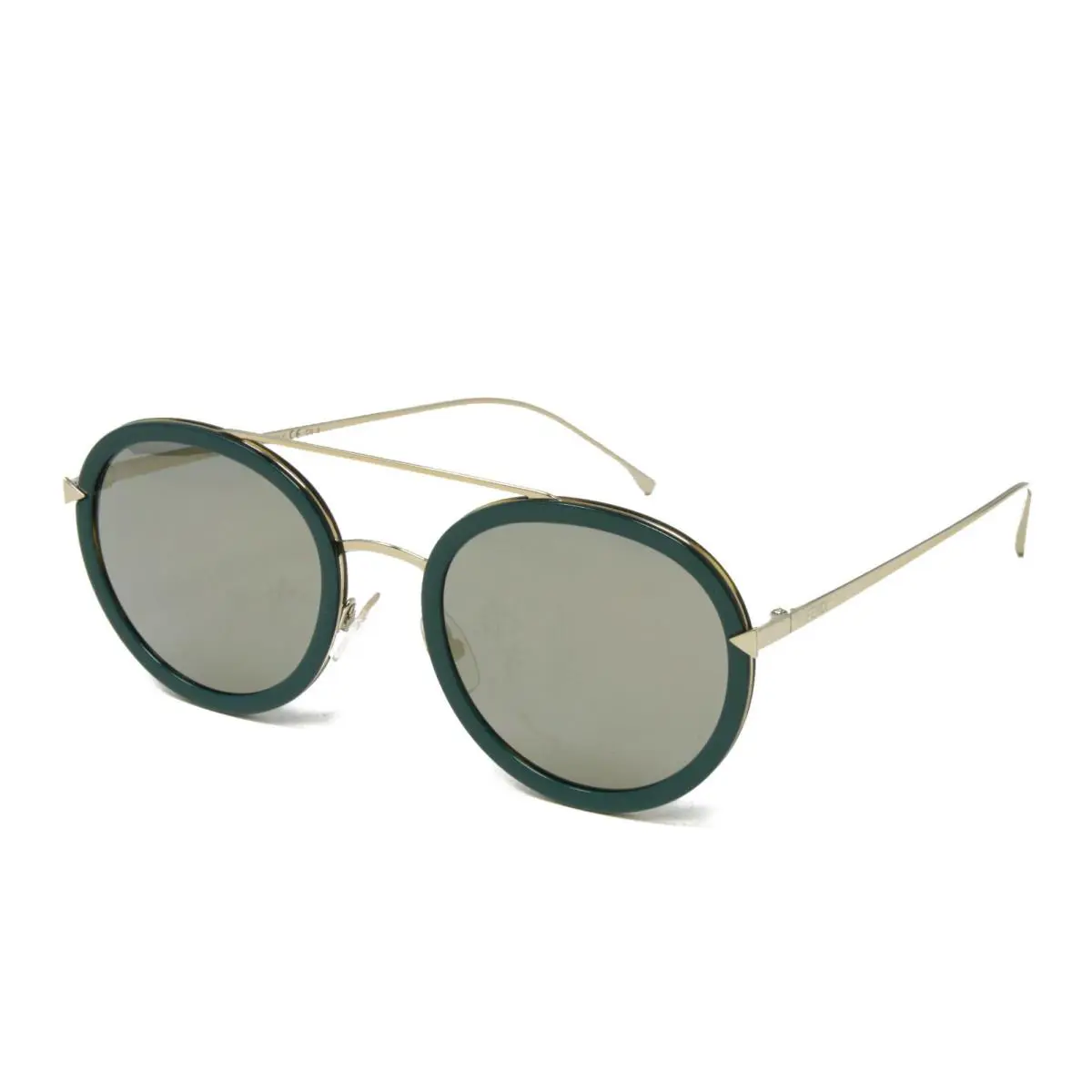 Fendi Sunglasses Women`s Round Metal Blue Gold 51mm FF0156S-V59