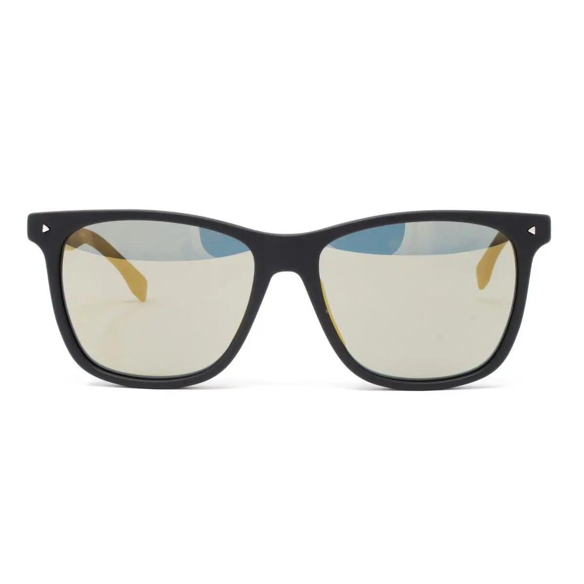 Fendi Sunglasses Men`s Square Plastic Grey 55mm Gold Mirror Lens FFM0002S-KB7