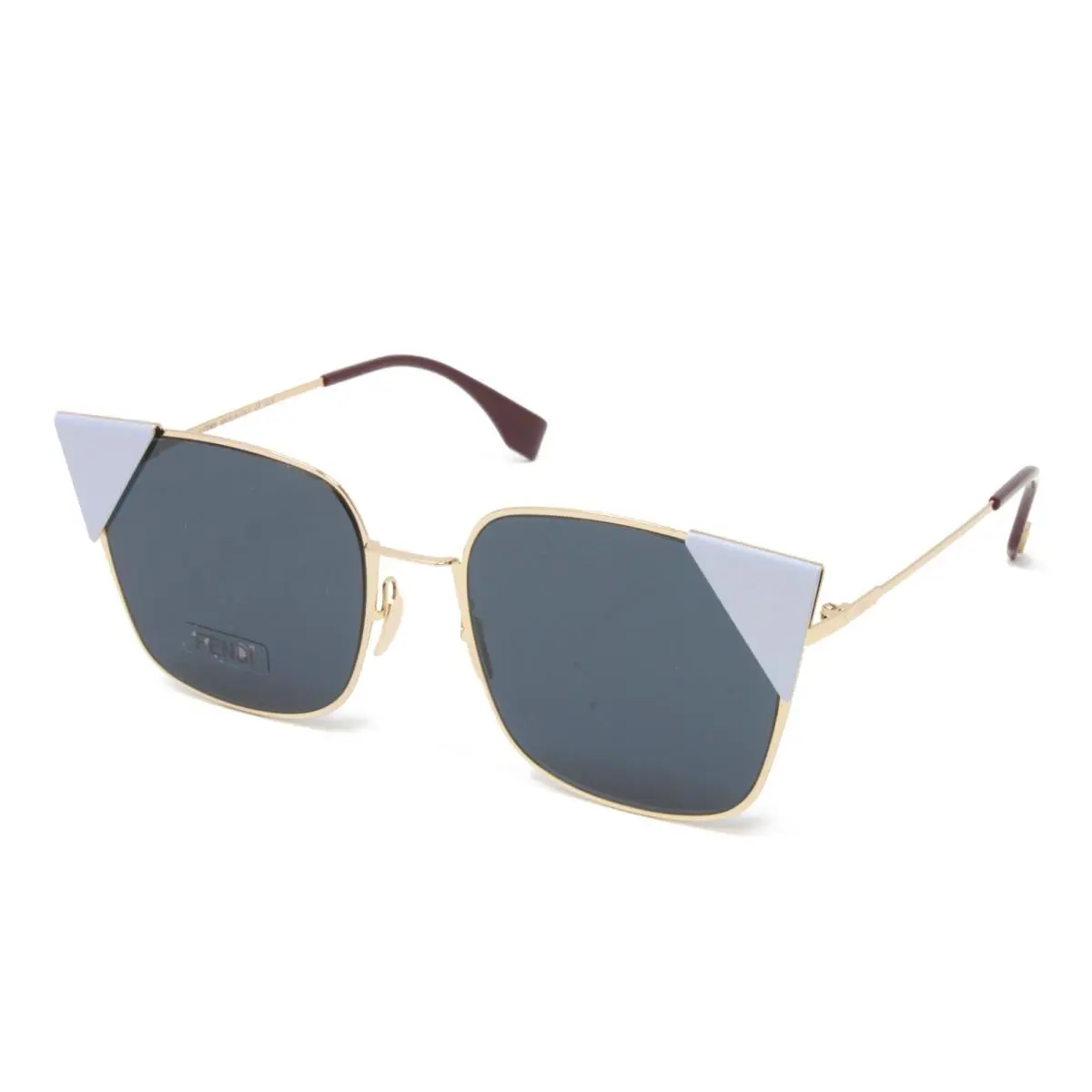 Fendi Sunglasses Women`s Square Metal Rose Gold Blue 55mm FF0191S-000