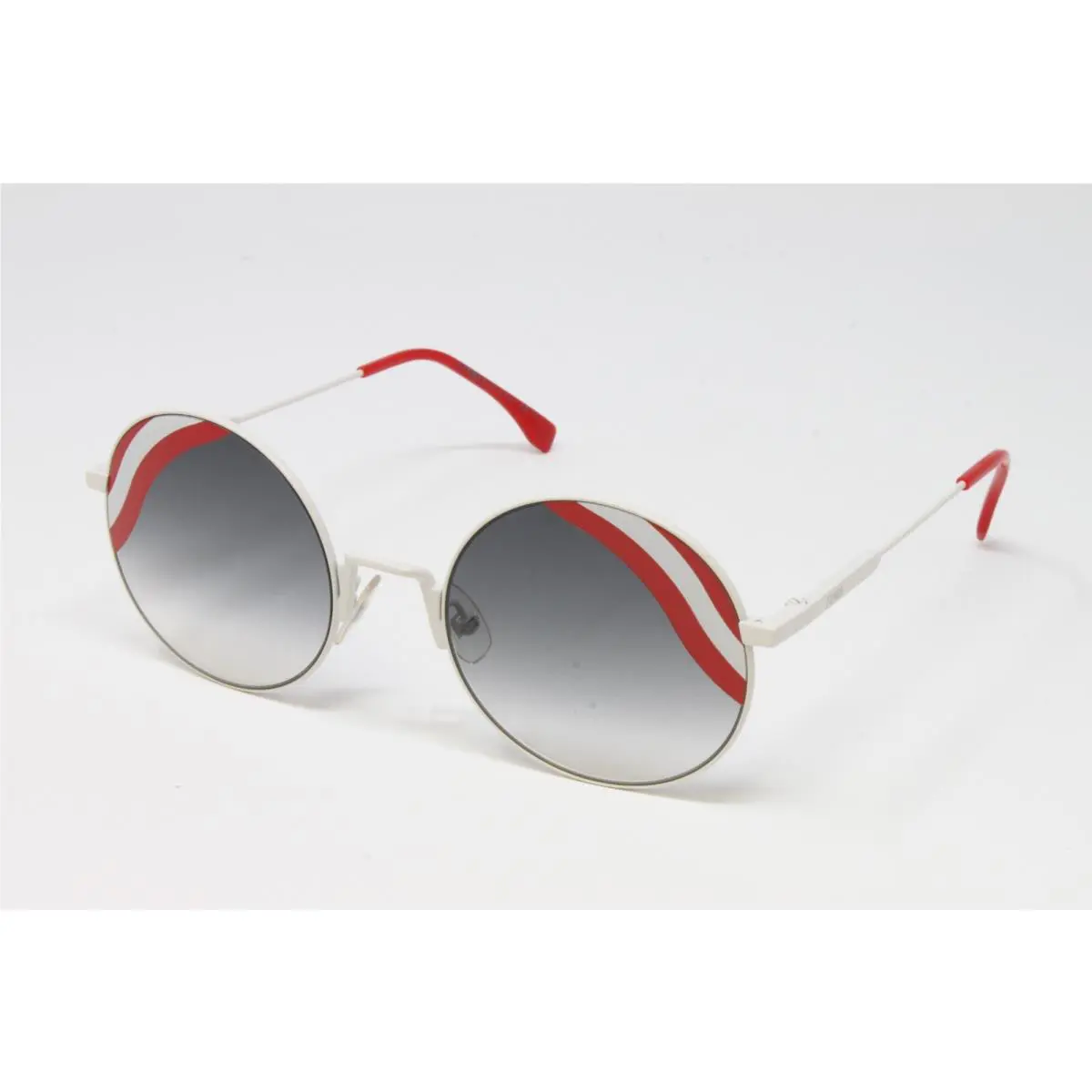 Fendi Sunglasses Women`s Round Metal White 53mm Grey Lens FF0248S-VK6