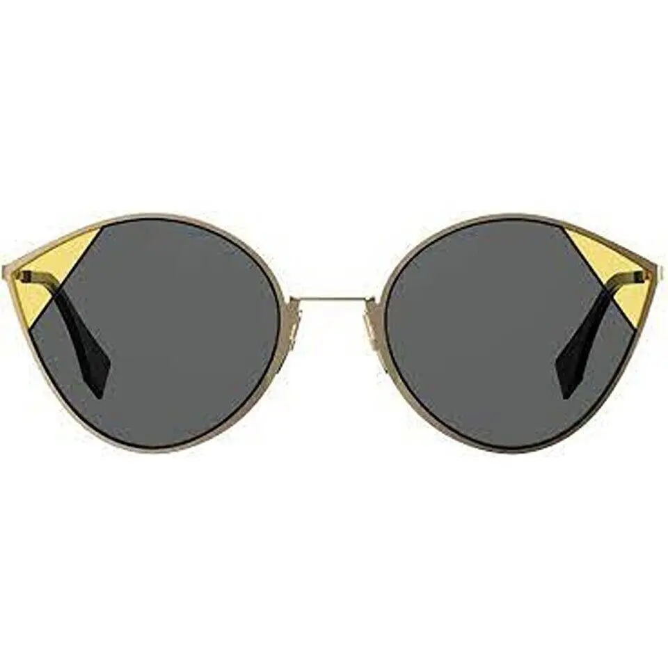 Fendi Grey Cut-eye Ff 0341/S 2f7 Ir Metal Cat-eye Women Sunglasses