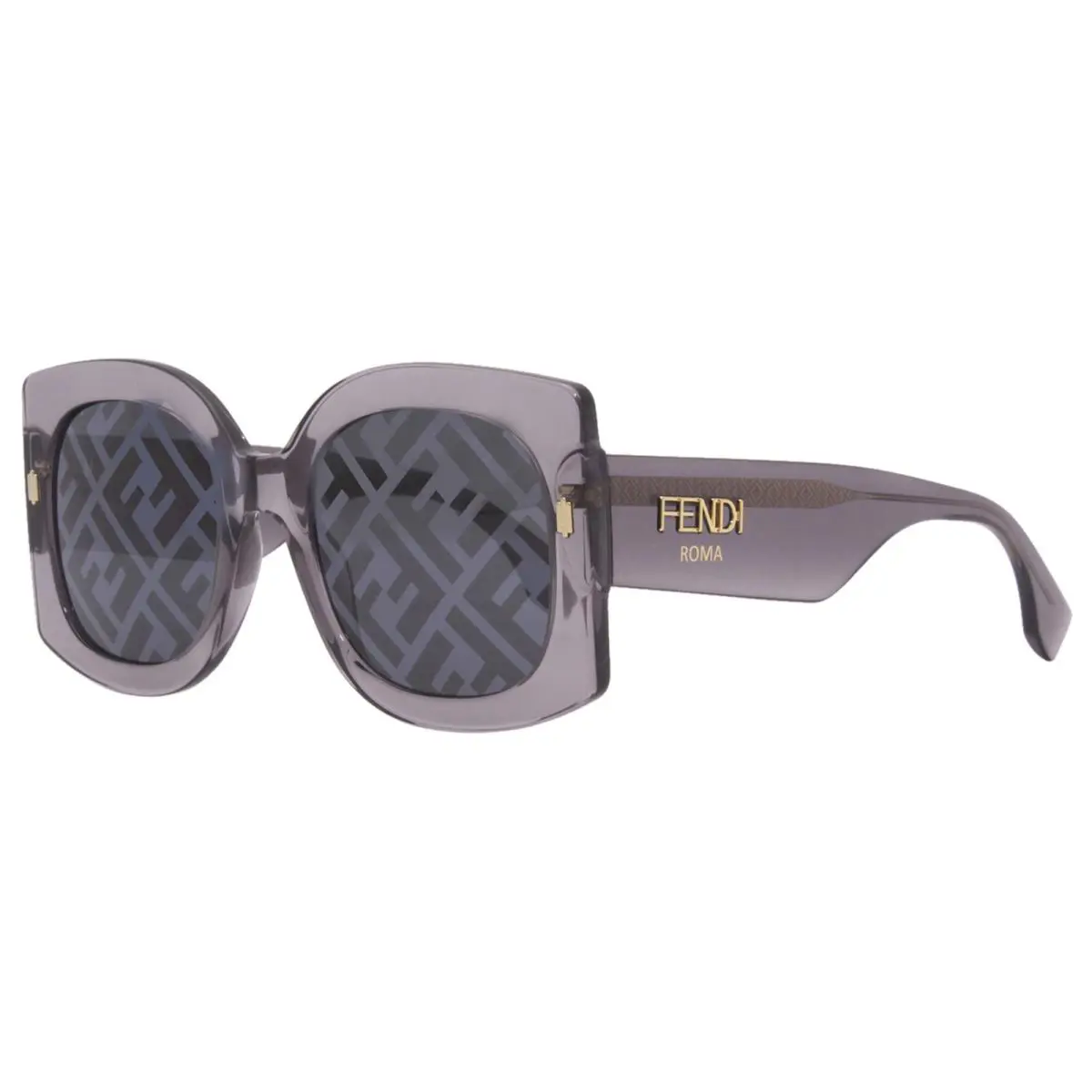 Fendi FF0436/G/S KB7MD Sunglasses Transparent Grey/grey Décor Mirror 53mm