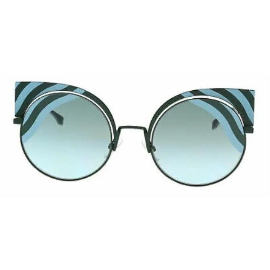 Fendi FF0215/S Okc Mattbluegrn Round Shaped Women`s Gradient Sunglasses