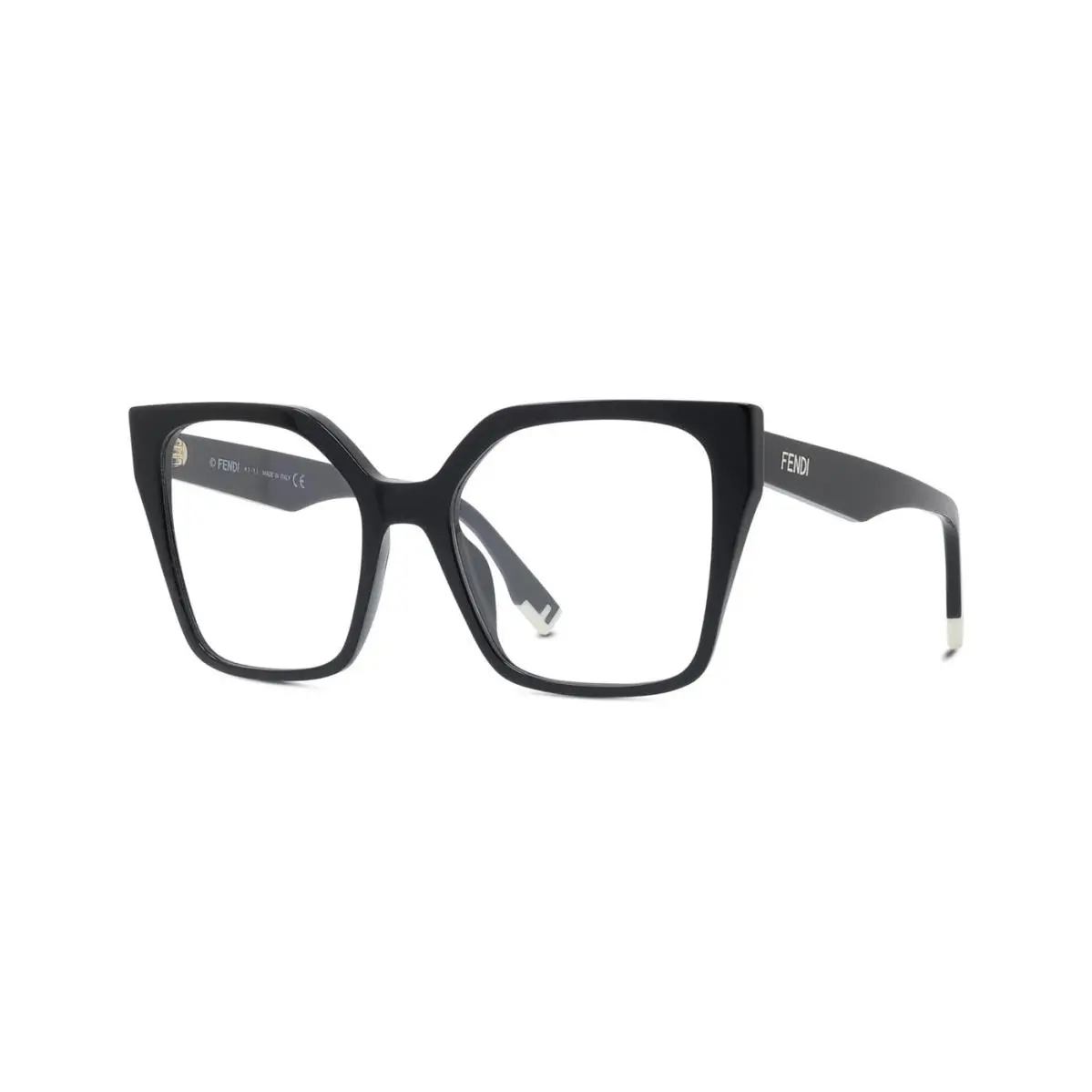 Fendi FE 50002I 001 Eyeglasses Shiny Black Optical Frame 54mm FE50002I