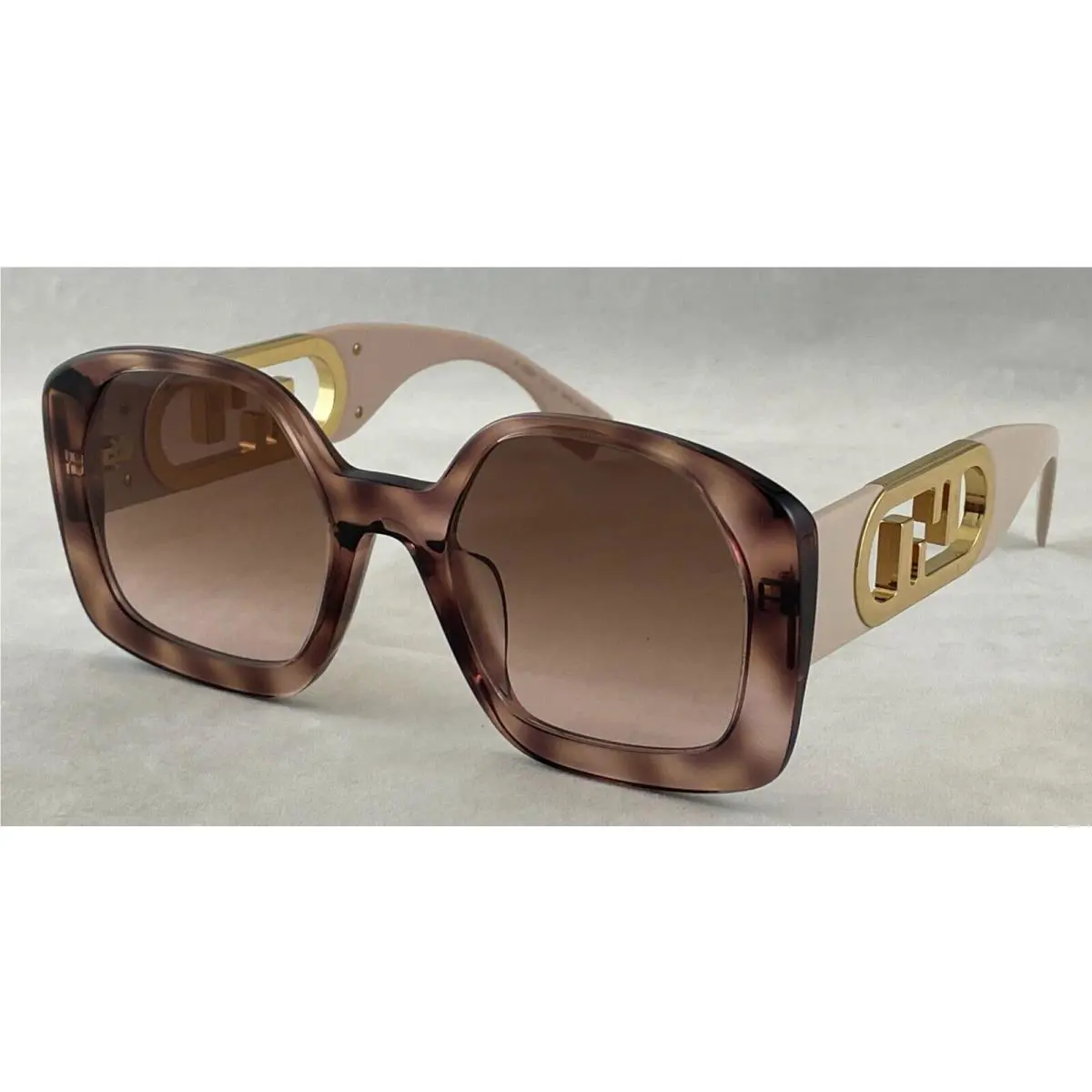 Fendi FE40048U FE 40048U 55F Beige Havana Sunglasses 54-22-145