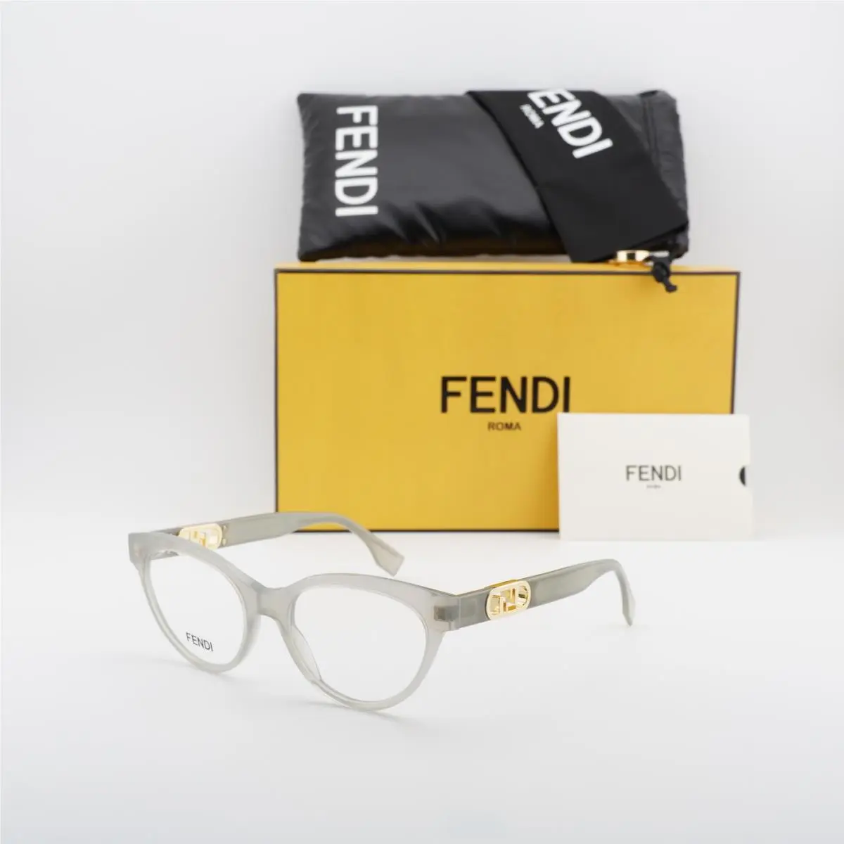 Fendi FE50066I 095 Grey 53mm Eyeglasses