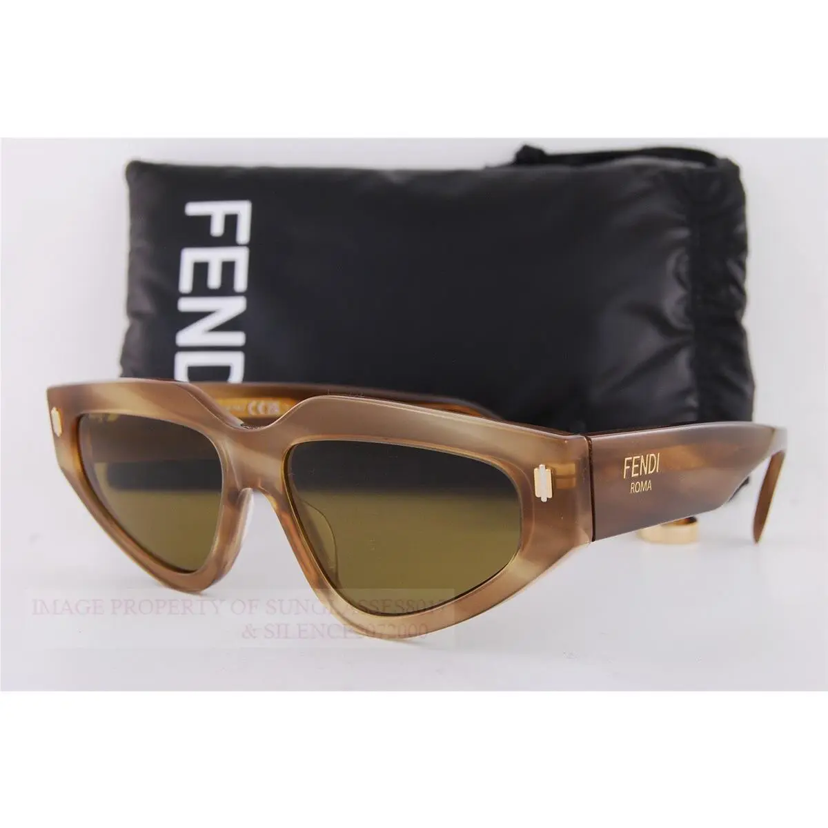 Fendi Sunglasses FE 40163U 59E Horn/brown For Women