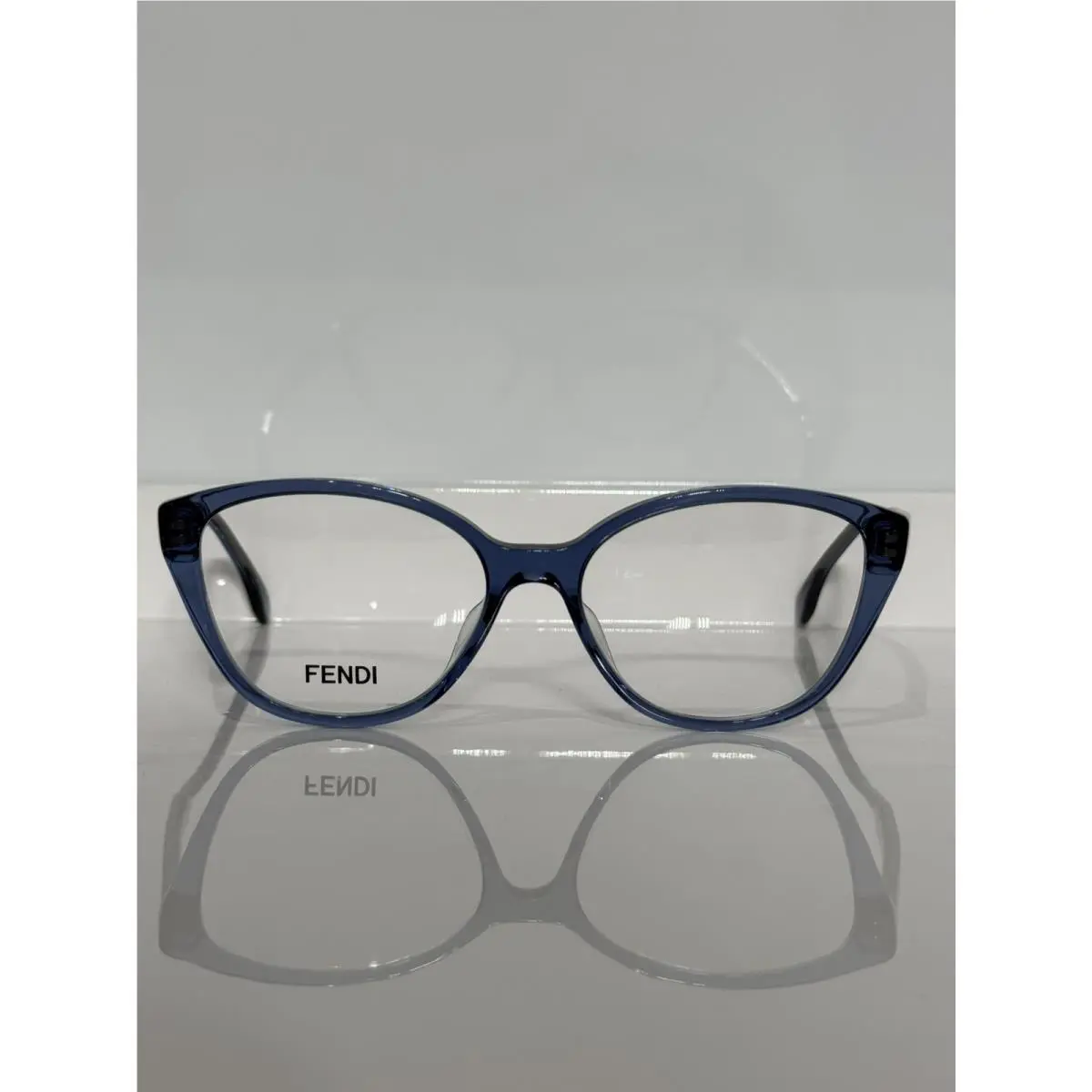 Fendi FE50014I 090 Crystal Blue Acetate Woman s Eyeglasses 53mm