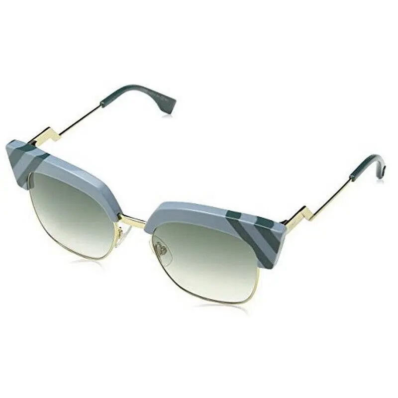 Fendi FF0241/S Muv Azure Women Square Sunglasses Grey Gradient Lens