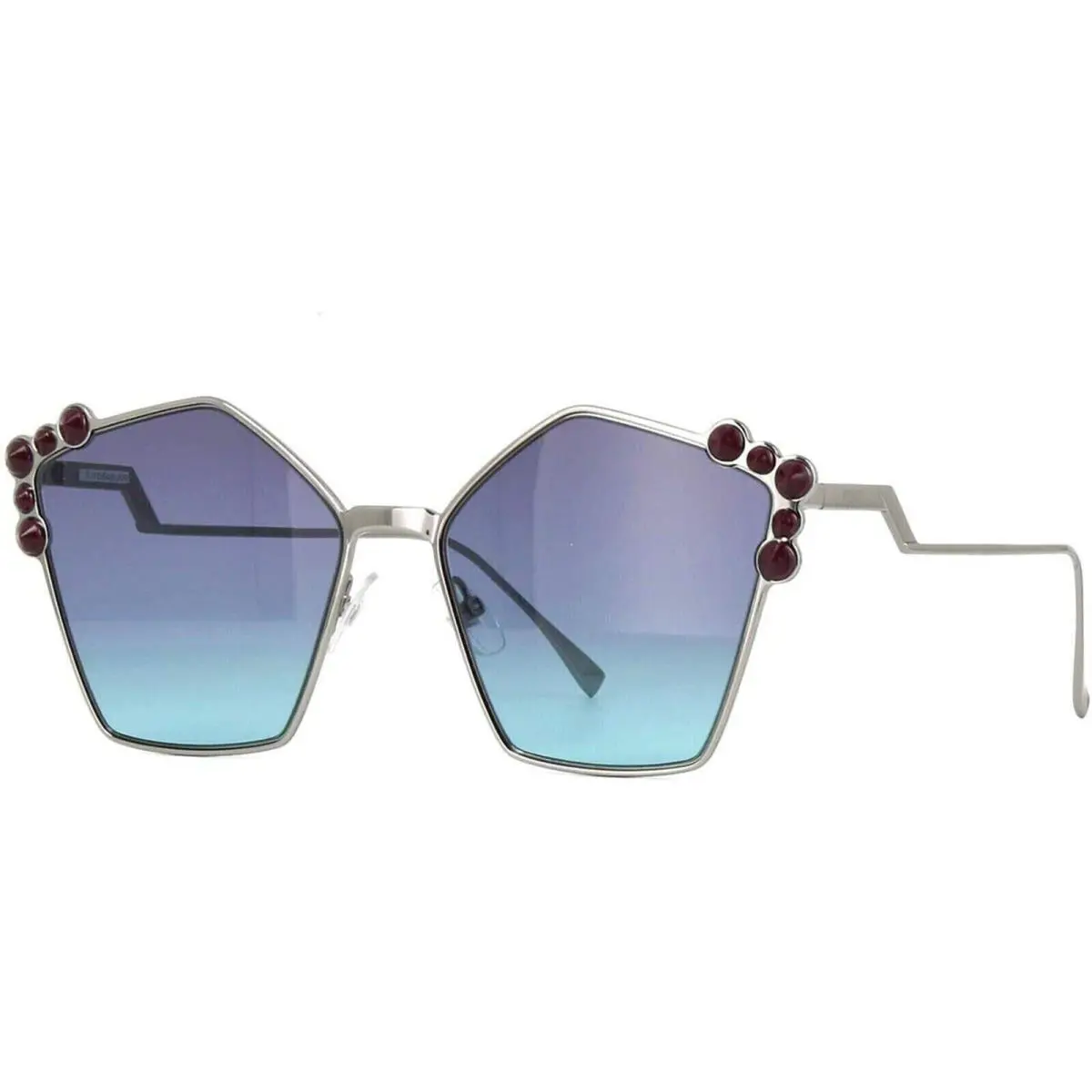 Fendi FF0261/S 6LBJF 57 Sunglasses Silver Frame 6LBJF 0261