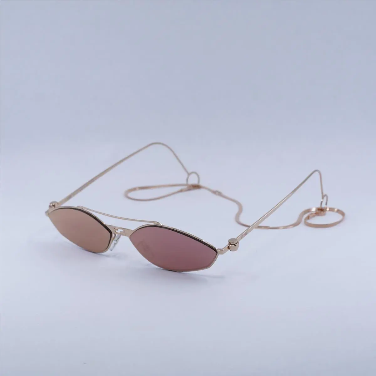 Fendi FE40114U-Y 33U Red Gold with Golden Chain/bordeaux with Rose Mirror