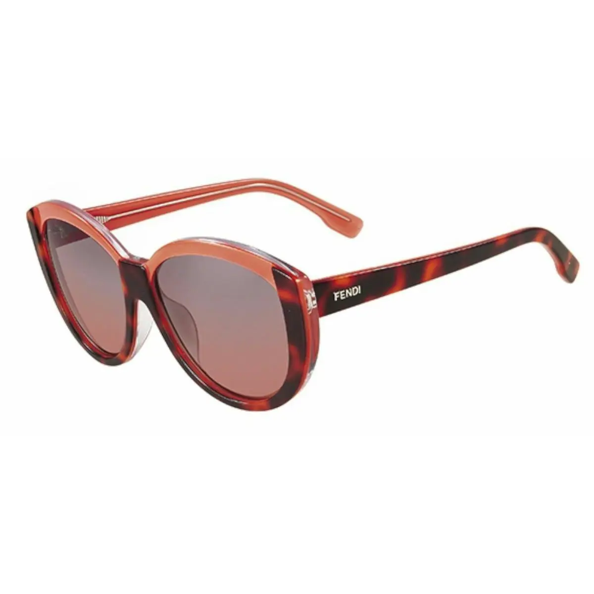 Fendi FS5261-212 Women`s Orange-havana Coral Pink Cateye Sunglasses