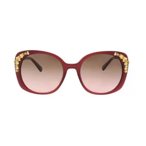 Coach Maroon Plastic Sunglasses with Tea Rose Detail by Fendi