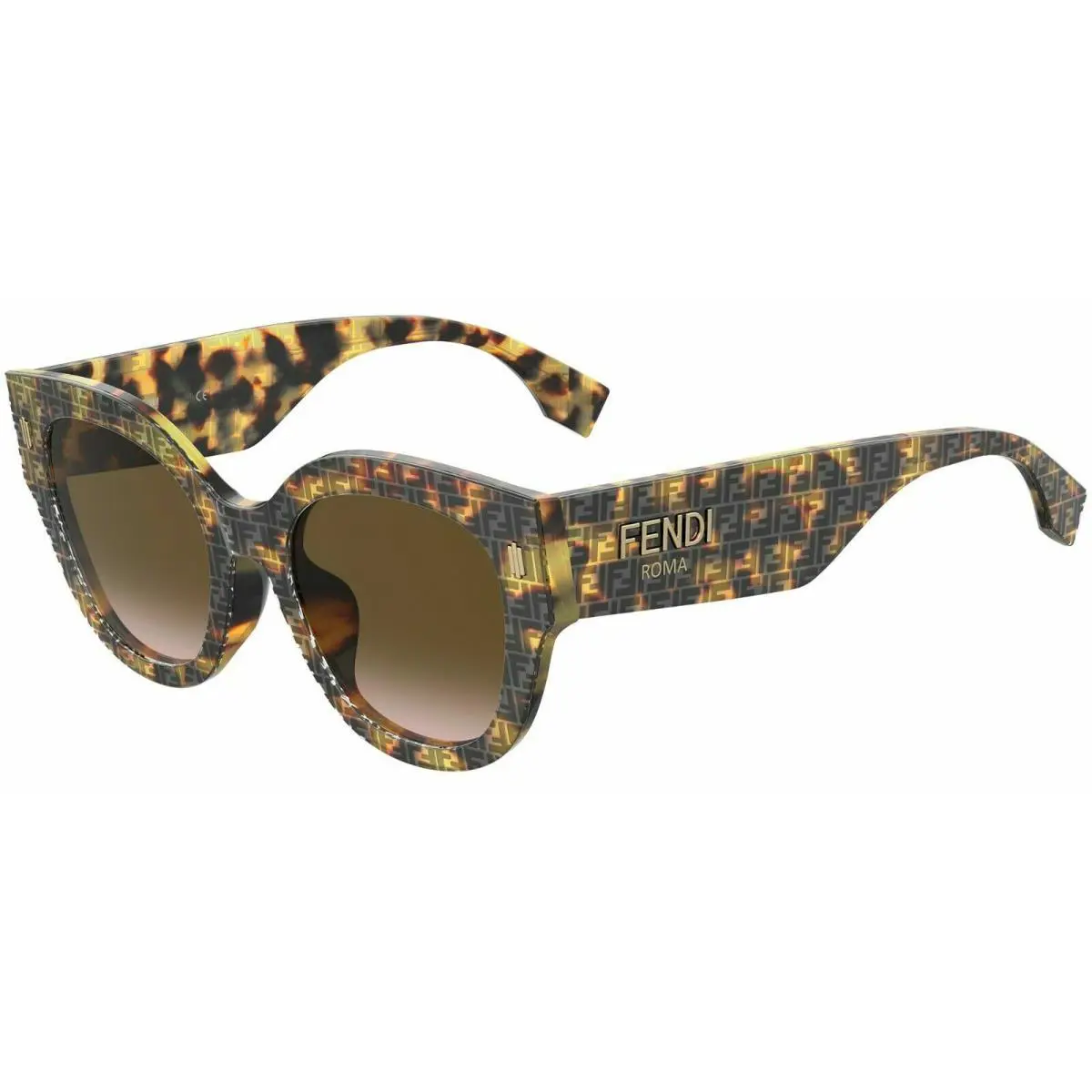 Fendi Sunglasses FF0452FS VTH-M2 53mm Havana Pattern / Brown Gradient Lens