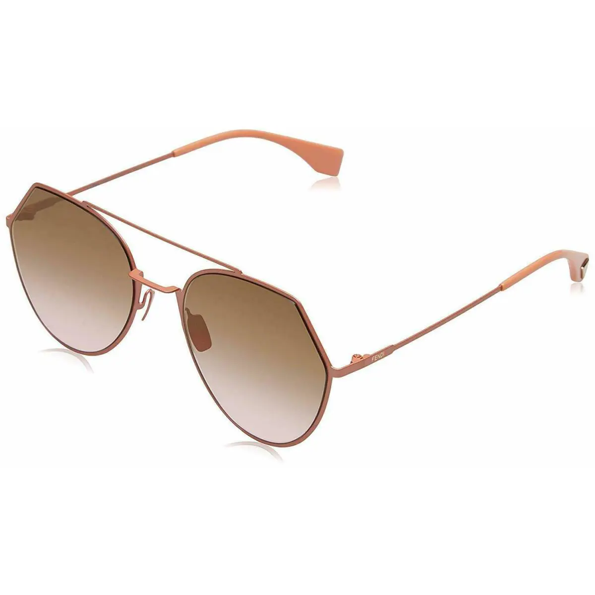 Fendi FF 0194/S 0733 53 55mm Sunglasses Peach / Brown Gradient Lens