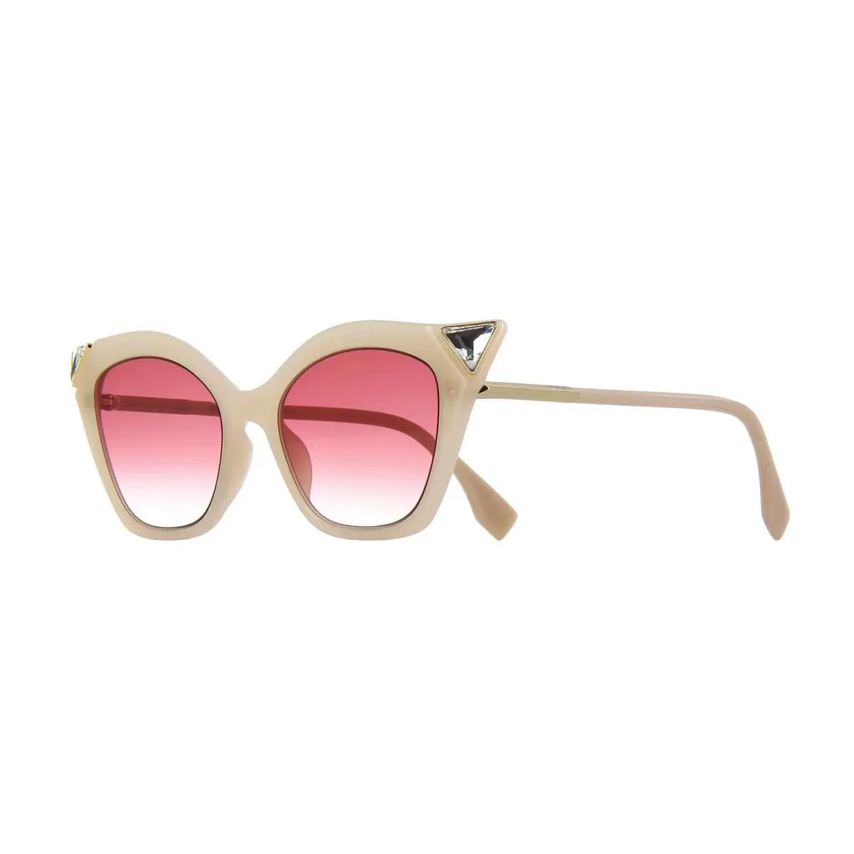 Fendi Iridia FF 0357/G/S Ivory/pink Shaded 40G/3X Sunglasses - Frame: White, Lens: Pink