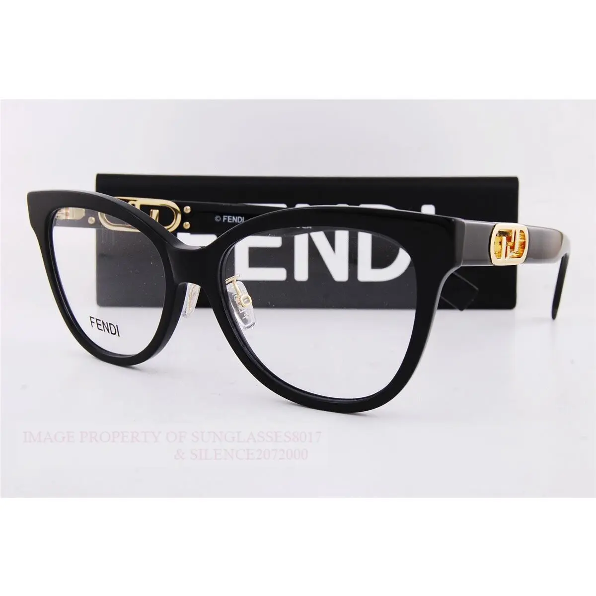 Fendi Eyeglass Frames FE 50093F 001 Black For Women Size 54mm