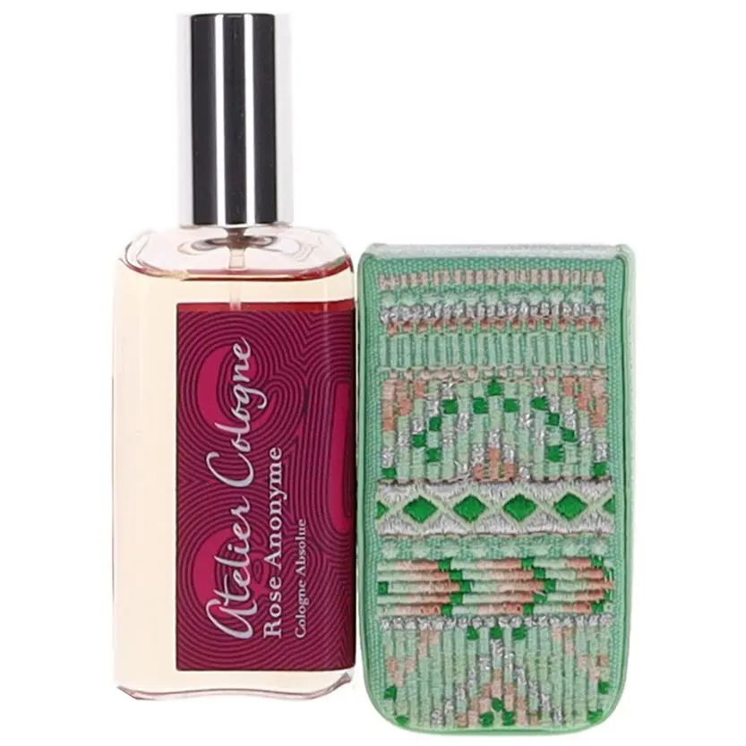 Rose Anonyme By  Absolue 1oz Spray with Lemon Island Pouch by Atelier Cologne