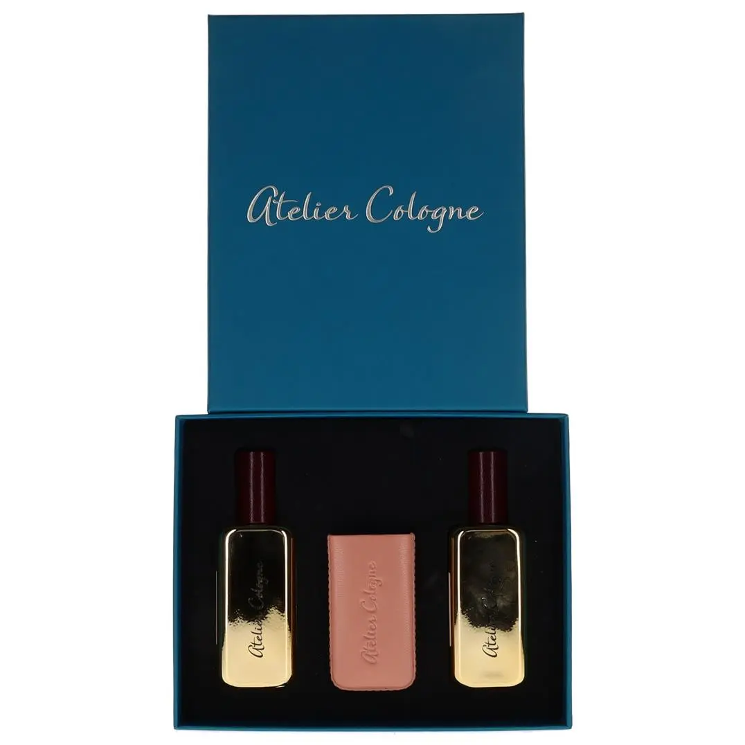 Santal Carmin By  Absolue 1oz Spr with Rose Pale Leather Case by Atelier Cologne