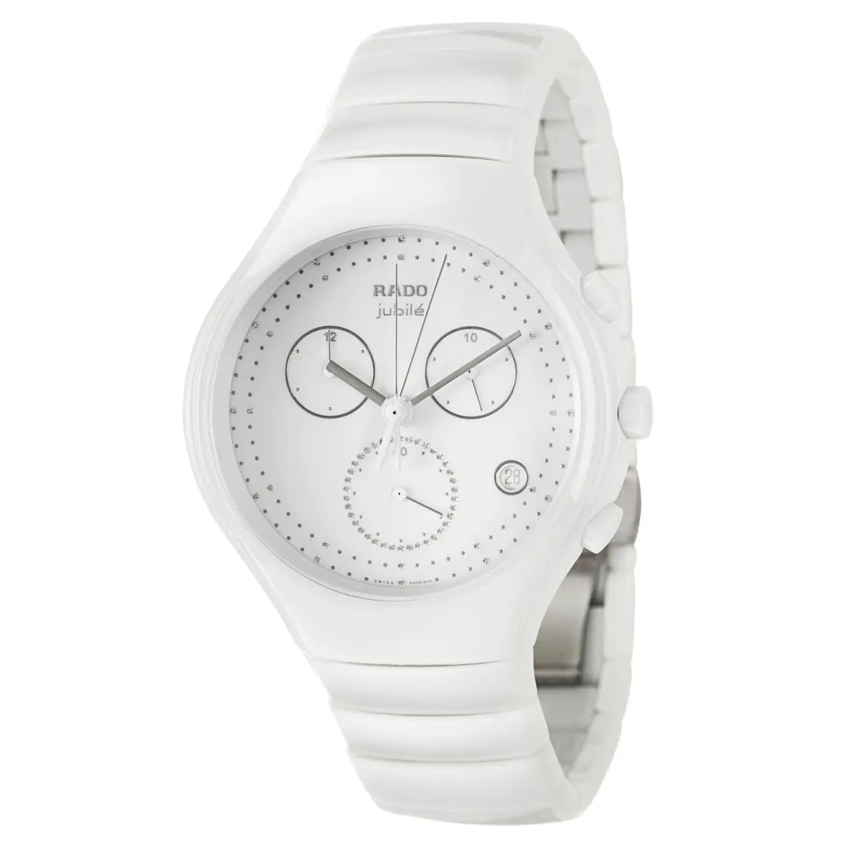 Women`s True Jubile R27832702 44mm White Dial Ceramic Watch by Rado