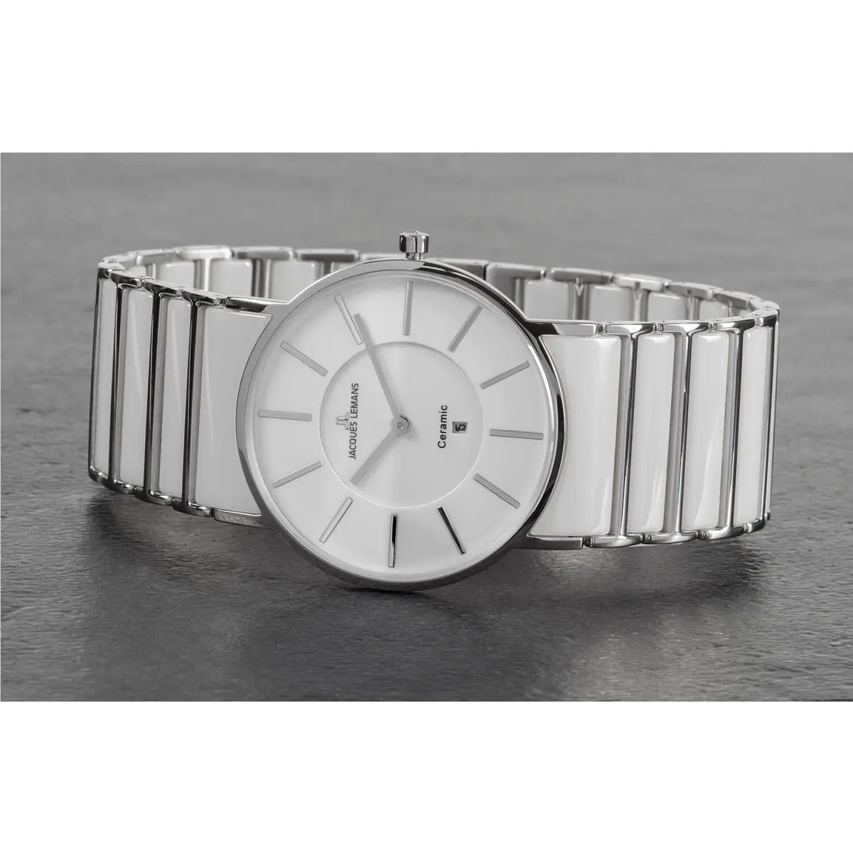 Rado Unisex Jacques Lemans 1-1648E White Ceramic York - Dial: White, Band: White