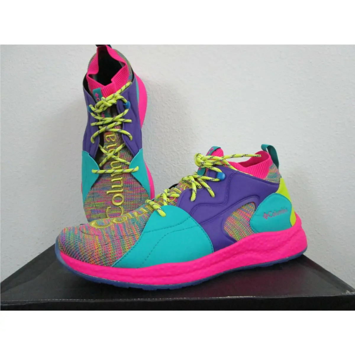 Columbia shoes - SH / FT Outdry Mid Atmos X - 1903761636 - Fiery Red / Pink Glow / 7