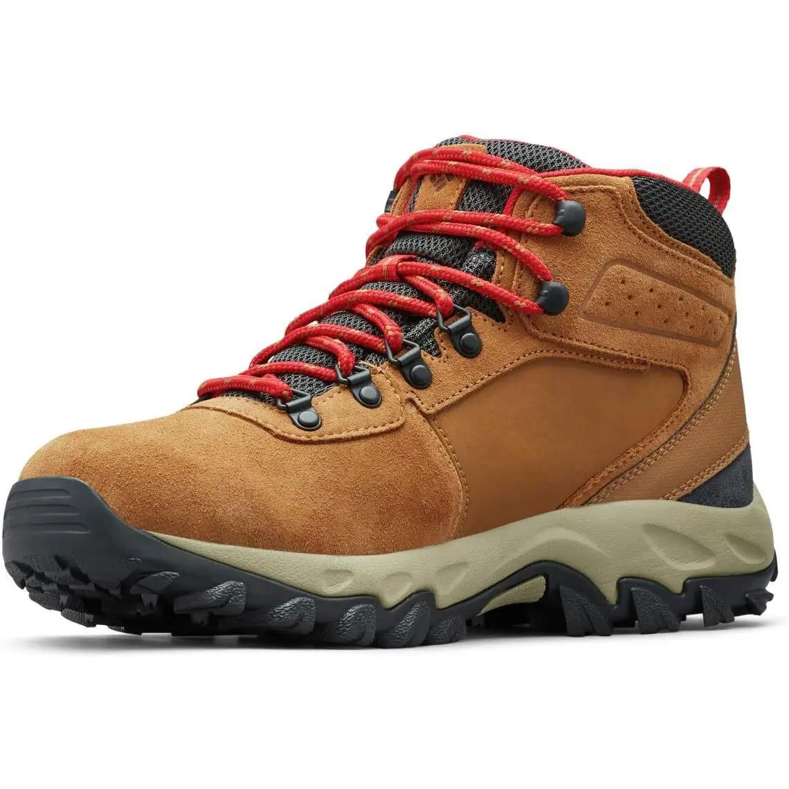 Columbia Men`s Newton Ridge Plus II Suede Waterproof Hiking Boots Elk, Mountain Red