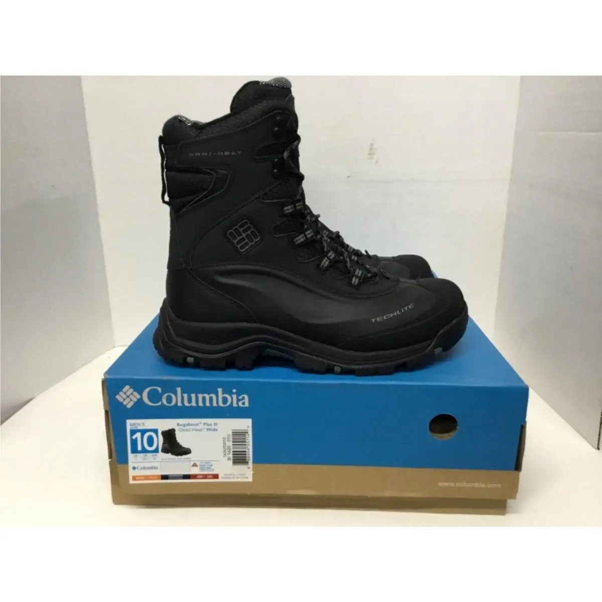 Columbia shoes - Bugaboot Plus III Omni Heat WIDE - Black/Charcoal 9