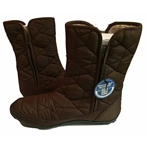 Columbia Powder Summit Slip Boot Medialzip Tobacco Brown Women Shoe yl5208-256