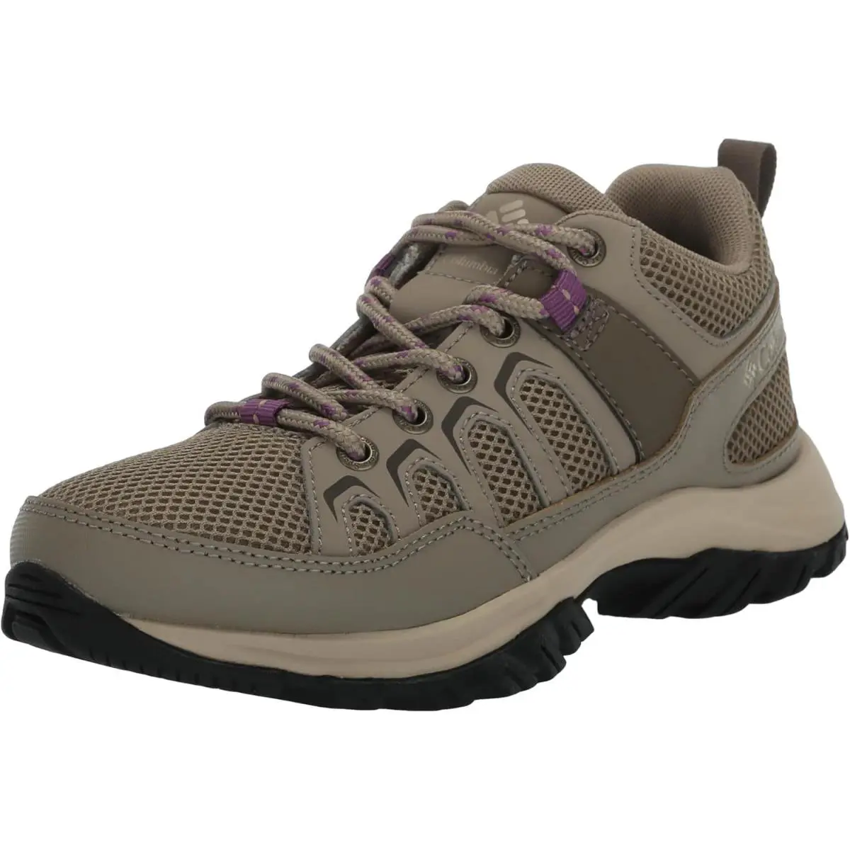 Columbia Women`s Granite Trail Hiking Shoes Pebble/Dark Lavender