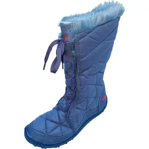 Columbia Women`s Powder Summit Waterproof Winter Boots 6 6.5 Size Shale/Bright Red
