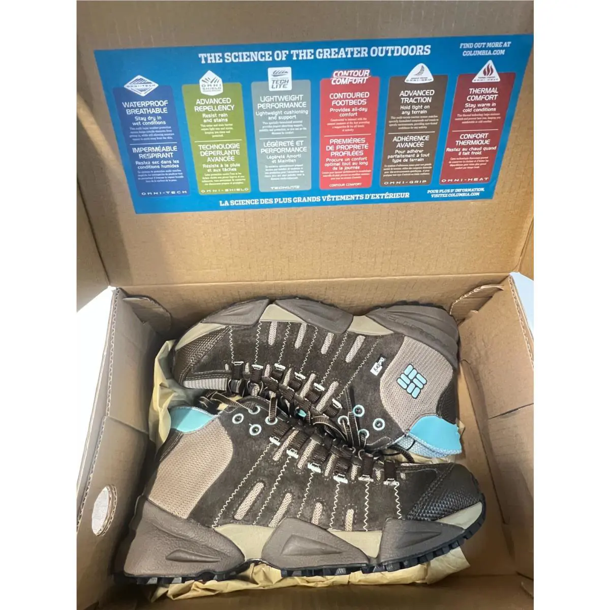 Columbia shoes - Omni-Tech - BL 3698-102 - Oxford Tan, Turquoise 7
