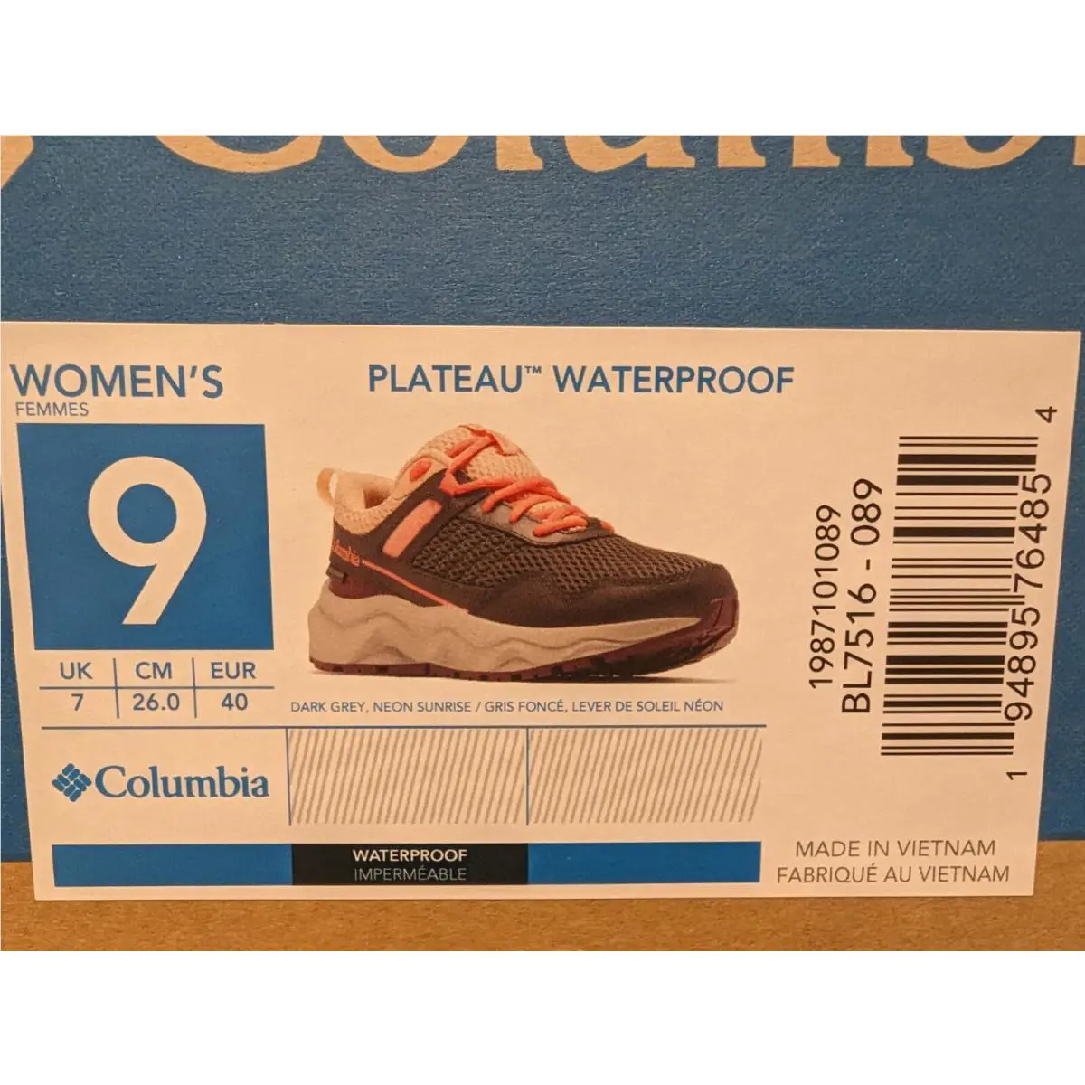 Columbia shoes - Dark Grey/Neon/Sunrise 4