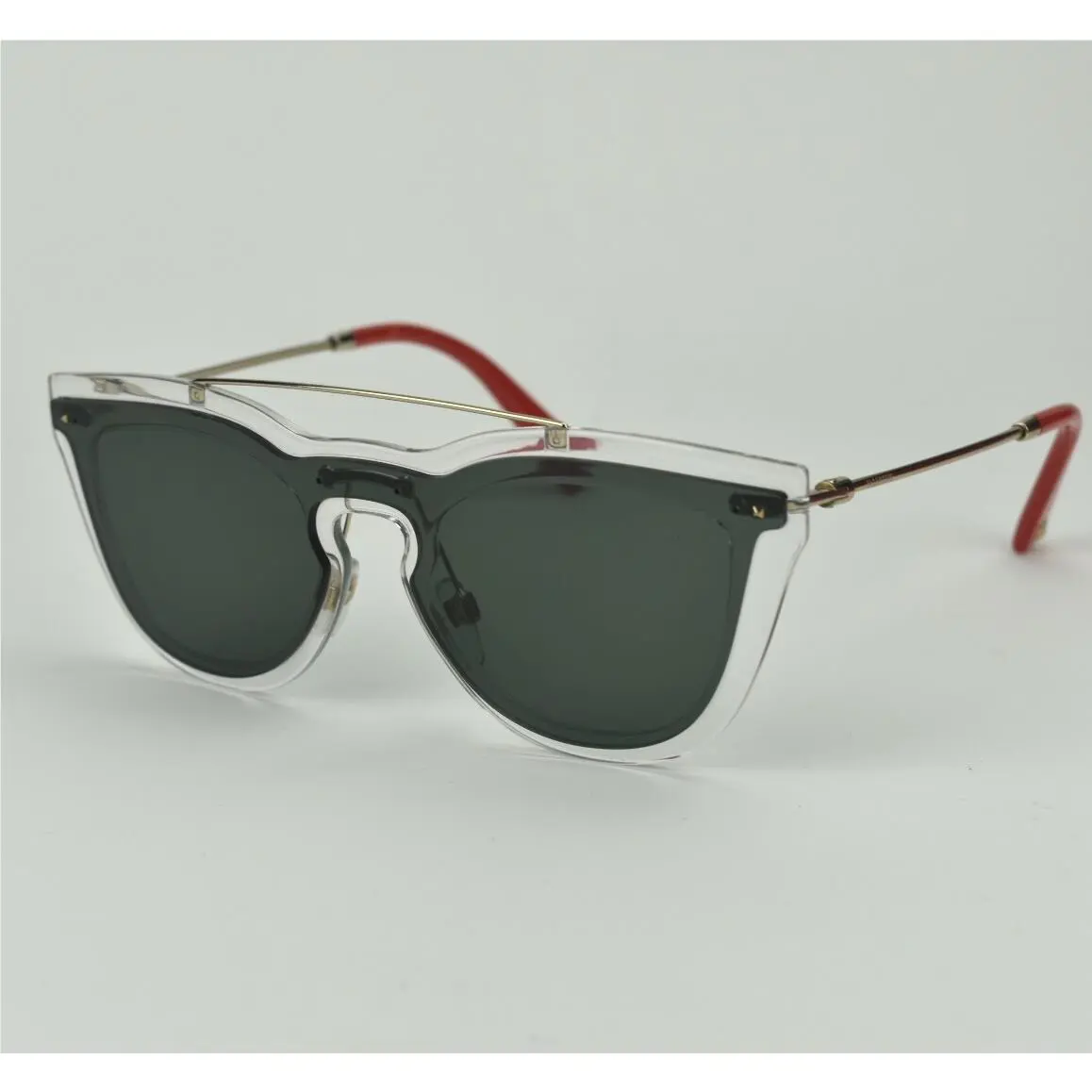 Valentino Sunglasses VA 4008 5024/71 Red Transparent/smoke Lens Case Box