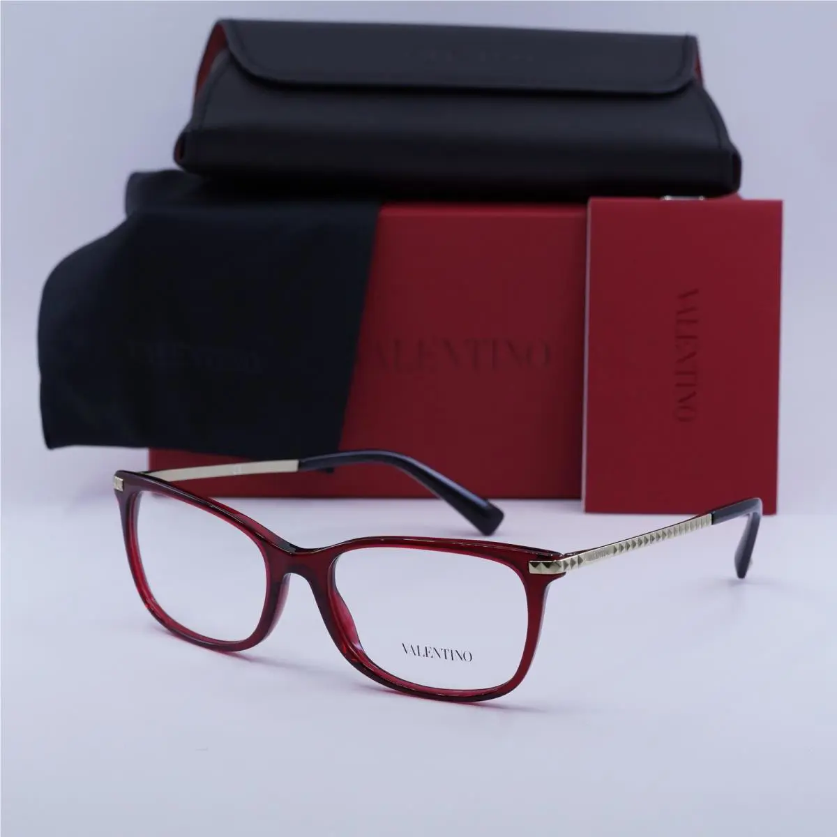 Valentino VA3074 5115 Transparent Red 52mm Eyeglasses